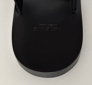 NIB Versace Мужские черные шлепанцы Greca Signature 10 США (43 евро) DSU7340 IT 