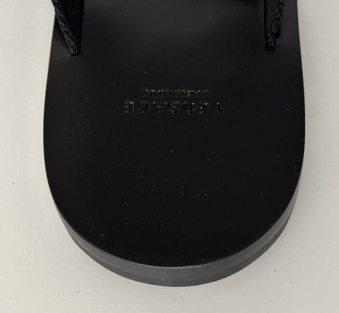 NIB Versace Herren Greca Signature Black Slides Sandalen 10 US (43 Euro) DSU7340 IT 