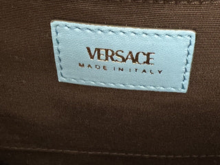 NWT $1275 Versace Стеганая кожаная сумка ягненка, синяя, средняя сумка на плечо 1008828 Италия 