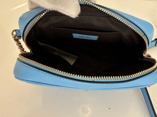 NWT $1195 Versace Маленькая синяя стеганая сумка из кожи ягненка 1008827 Италия 