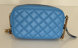 NWT $1195 Versace Маленькая синяя стеганая сумка из кожи ягненка 1008827 Италия 