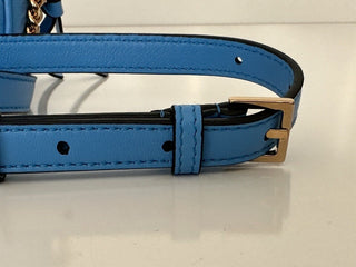 NWT $1195 Versace Маленькая синяя стеганая сумка из кожи ягненка 1008827 Италия 