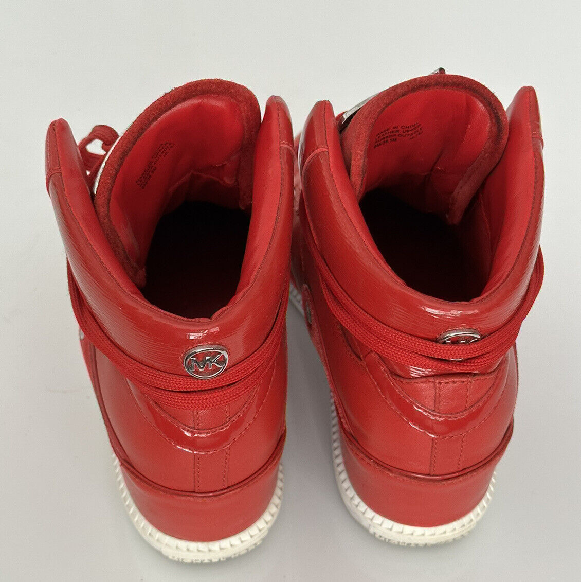 Michael Kors Nikko High Top Ledersneaker Rot Größe 8 US (38,5 Euro)