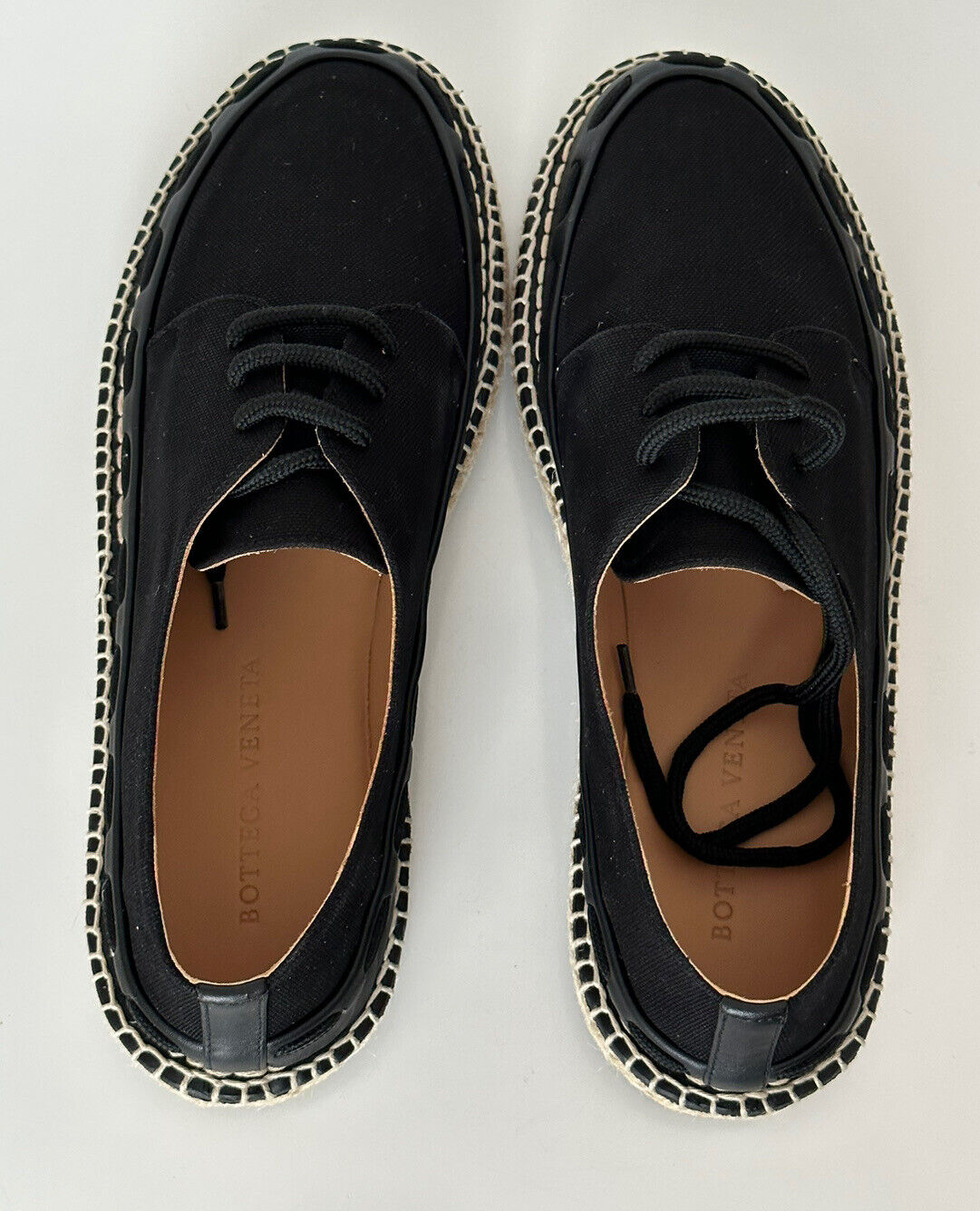 NIB $620 Bottega Veneta Men's Slip-on Espadrilles Shoes Black 10 US (43) 578267