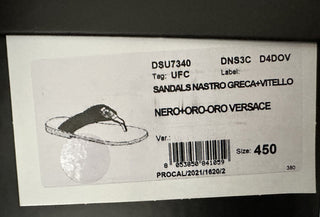 NIB Versace Мужские черные шлепанцы Greca Signature 12 США (45 евро) DSU7340 IT 