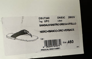 NIB Versace Мужские черные шлепанцы Greca Signature 13 США (46 евро) DSU7340 IT 