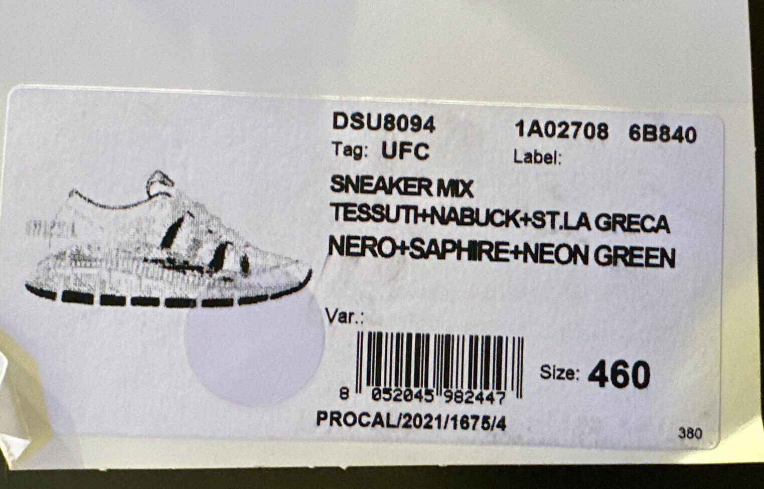 NIB Versace Herren Greca Chain Reaction Sneakers Schwarz 13 (46 Euro) IT DSU8094 IT 