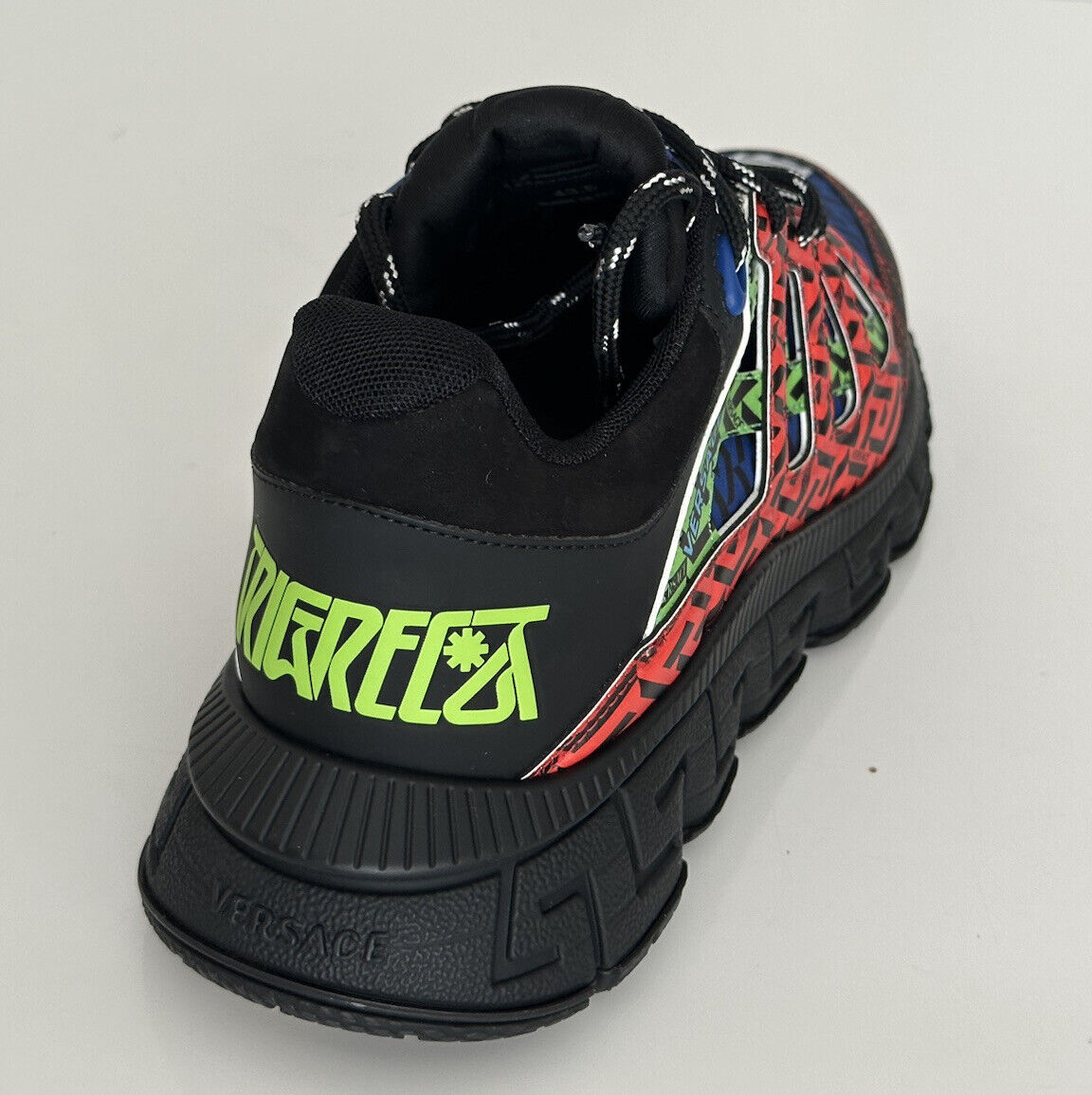 NIB Versace Men's Greca Chain Reaction Sneakers Black 13 (46 Euro) IT DSU8094 IT