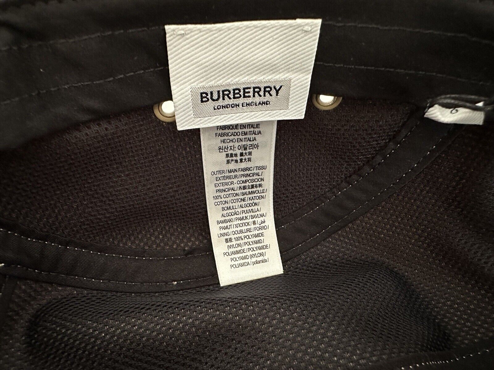 Neu mit Etikett: 320 $ Burberry London Baumwoll-Baseballkappe Khaki L (60 cm) 8030209 Italien 