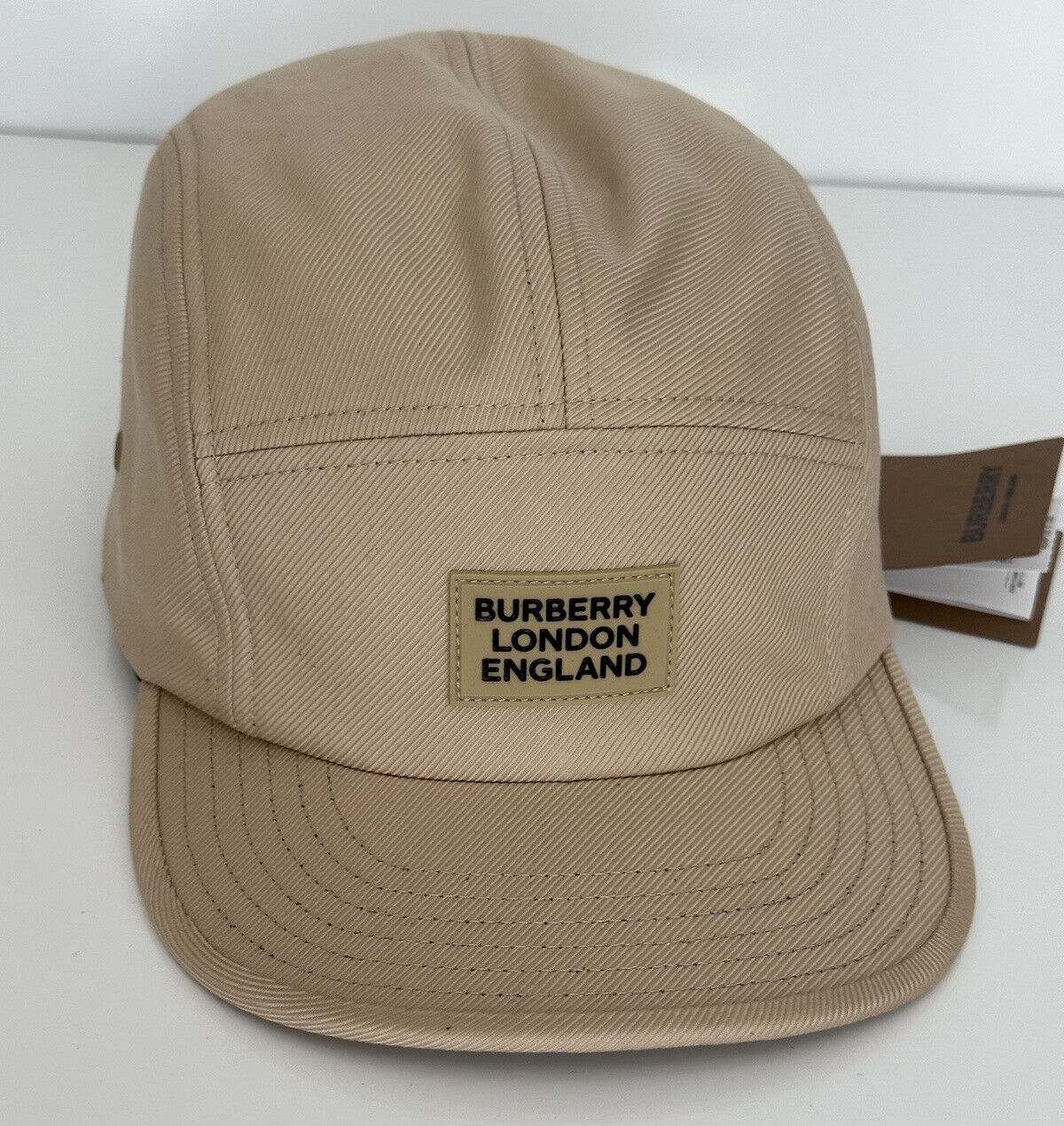 NWT $320 Бейсболка Burberry London из хлопка цвета хаки, L (60 см) 8030209 Италия 