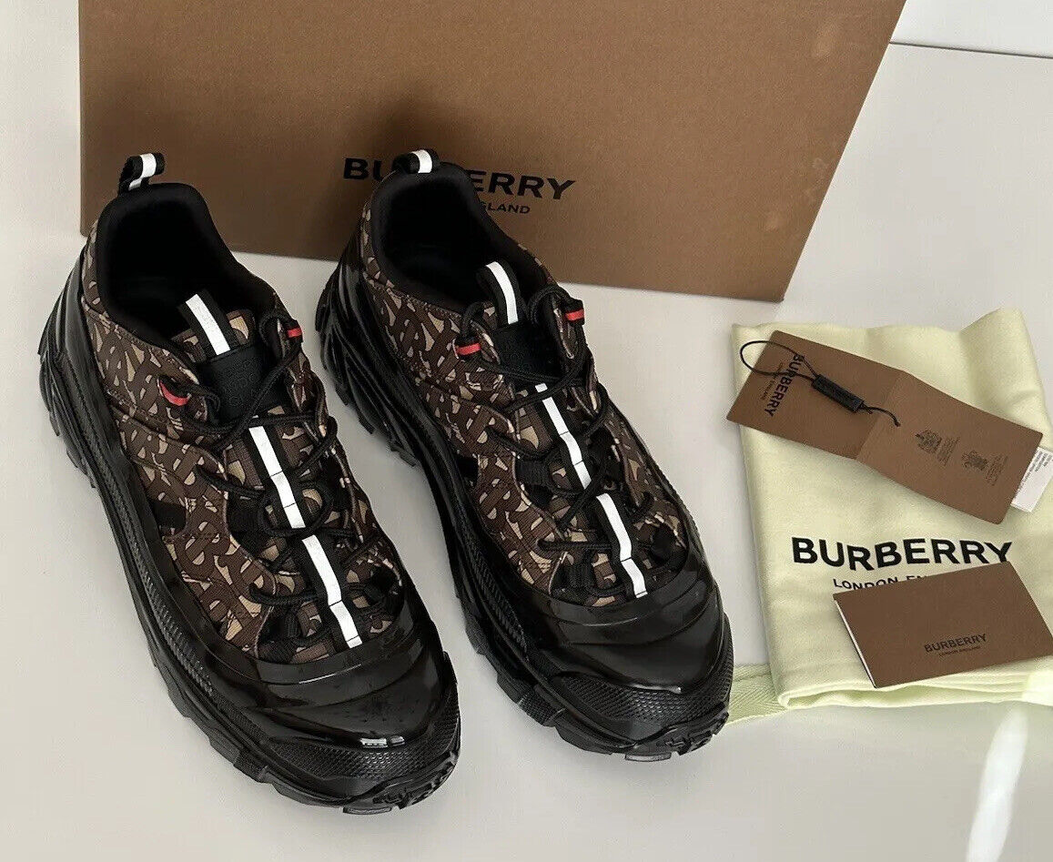 NIB $870 Burberry Arthur Mens Bridal Brown Leather Sneakers 10 US (43) 8021778