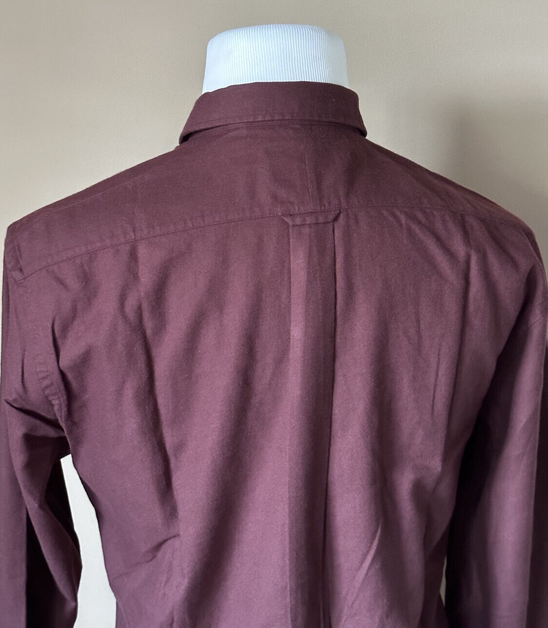 NWT Burberry Men's Dark Elderberry Cotton Button-Up Shirt 2XL 4028783