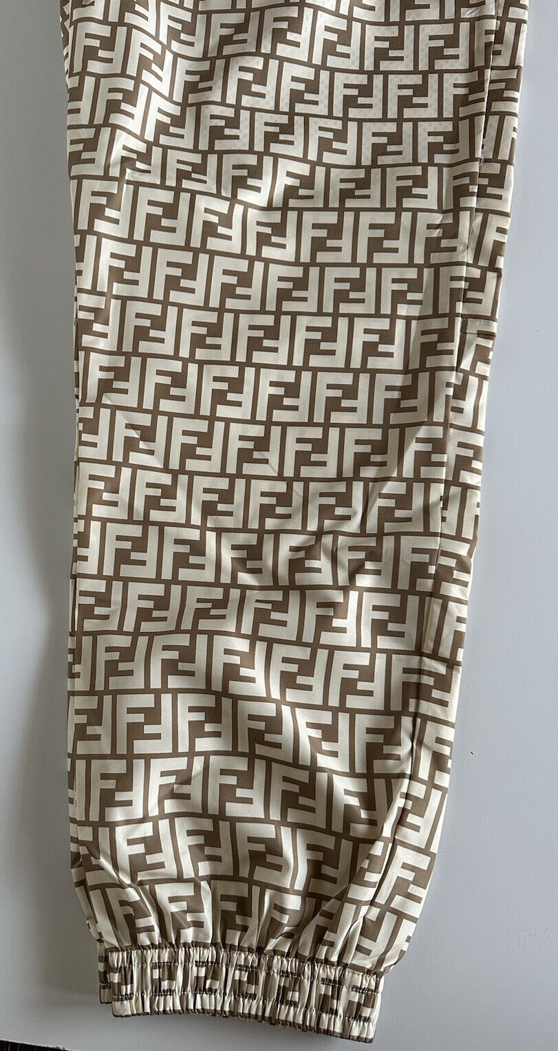 Neu mit Etikett: 980 $ Fendi FF Freizeithose Braunes Polyester Größe 36 US (52 Euro) FAB527 Italien 