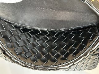 NWT $2900 Черная кожаная сумка через плечо Bottega Veneta Intrecciato 701046 Италия
