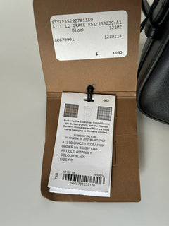 NWT Burberry Grace Mini Кожаная сумка через плечо Черный 3980825 80670901 Италия 