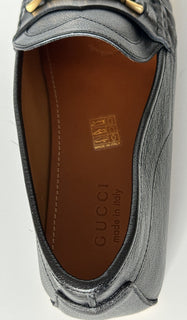 Мужские кожаные мокасины NIB Gucci Interlocking G, черные 13,5 (13G) 655519 IT 