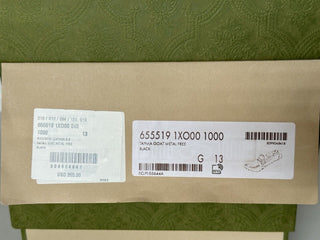 Мужские кожаные мокасины NIB Gucci Interlocking G, черные 13,5 (13G) 655519 IT 