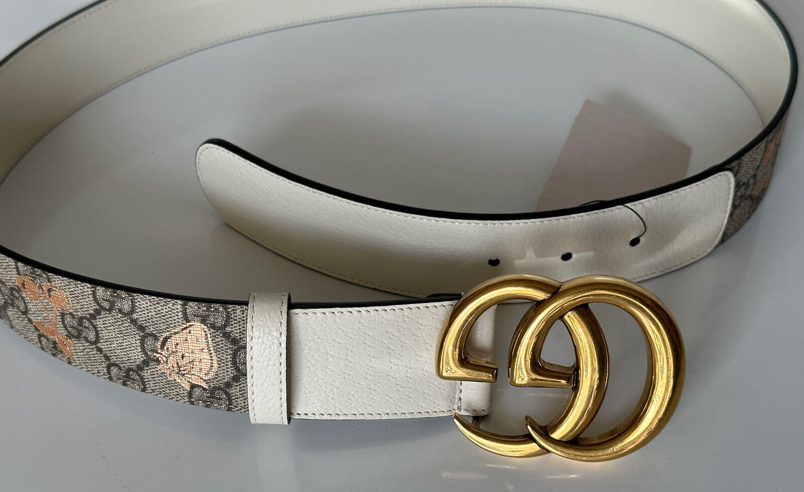 Neu mit Etikett Gucci Damen GG Marmont Ledergürtel Braun 90/36 Italien 400593 