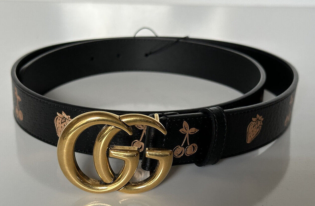 Новый женский кожаный ремень Gucci GG Marmont, черный 95/38, Италия 625839 