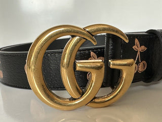 Новый женский кожаный ремень Gucci GG Marmont, черный 95/38, Италия 625839 