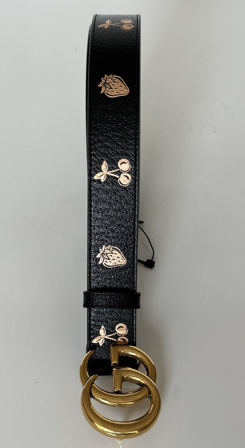 Новый женский кожаный ремень Gucci GG Marmont, черный 95/38, Италия 625839 