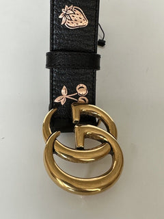 Новый женский кожаный ремень Gucci GG Marmont, черный 95/38, Италия 625839 