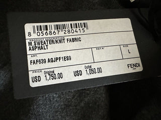 Серая куртка Fendi с капюшоном NWT $1750 Кашемир/полиамид Большой Италия FAF639 