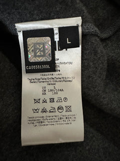 Серая куртка Fendi с капюшоном NWT $1750 Кашемир/полиамид Большой Италия FAF639 