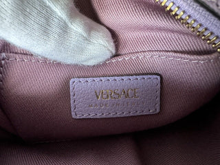 NWT $1295 Versace Круглая сиреневая сумка через плечо из кожи теленка Medusa DBFI050 IT 