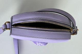 NWT $1295 Versace Круглая сиреневая сумка через плечо из кожи теленка Medusa DBFI050 IT 