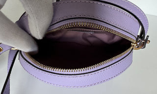 NWT $1295 Versace Круглая сиреневая сумка через плечо из кожи теленка Medusa DBFI050 IT 