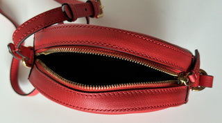 NWT $1295 Versace Круглая красная сумка через плечо из кожи теленка Medusa DBFI050 IT 