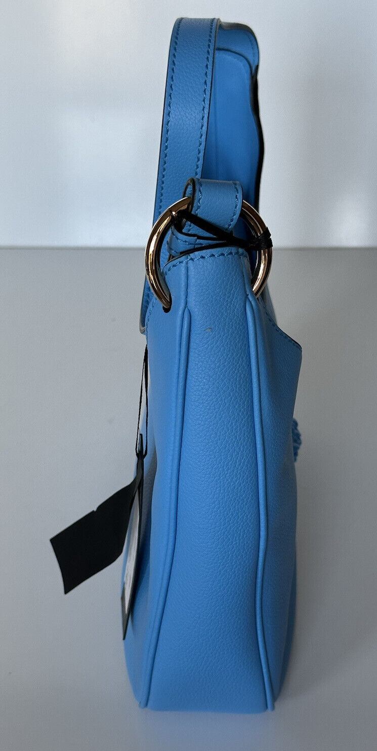 NWT $1875 Versace Сумка-хобо среднего размера из кожи теленка Medusa синего цвета 1000699 IT 