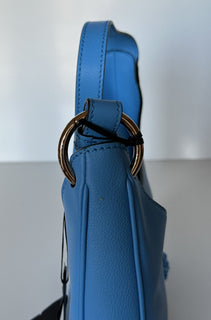NWT $1875 Versace Сумка-хобо среднего размера из кожи теленка Medusa синего цвета 1000699 IT 