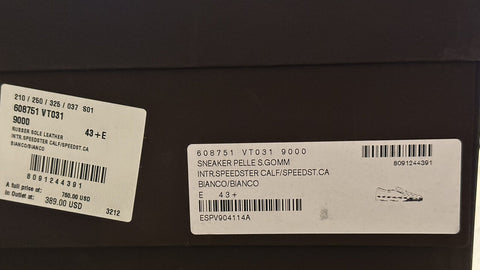 NIB $760 Белые туфли Bottega Veneta из телячьей кожи с резиновой подошвой 10,5 608751 