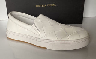 NIB $760 Bottega Veneta Rubber Sole Calf Leather Optic White Shoes 10.5 608751