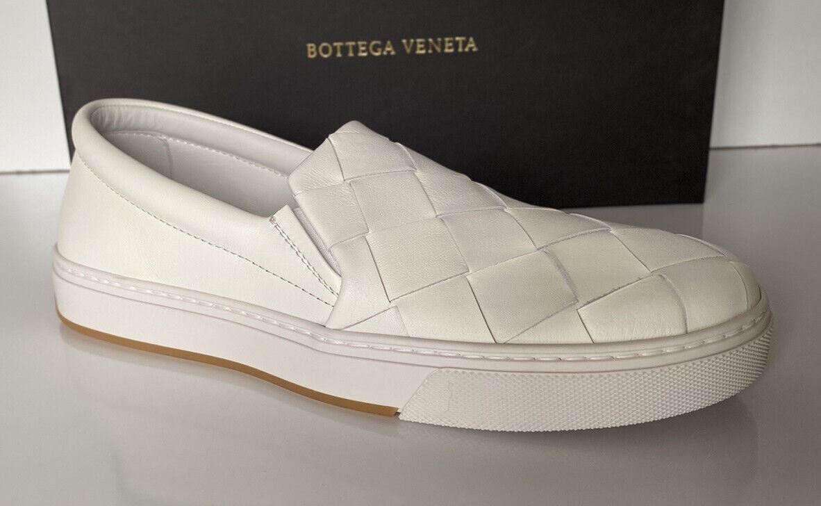 NIB 760 долларов США Bottega Veneta Белые туфли из телячьей кожи с резиновой подошвой и оптикой 12 608751 