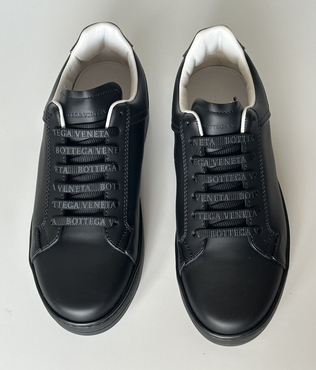NIB $690 Bottega Veneta Men's Calf Leather Black Sneakers 13 US (46 Euro) 578298