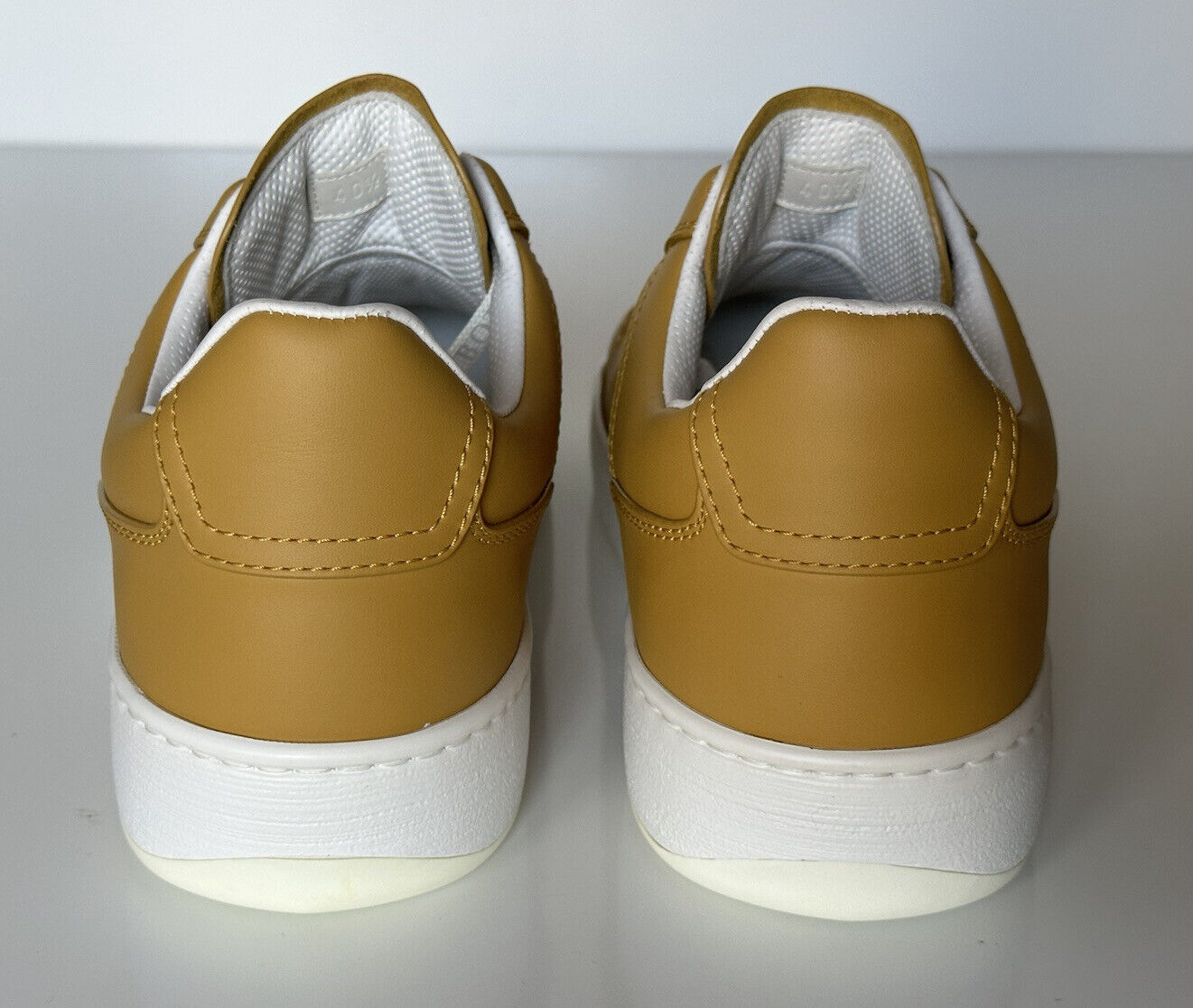 NIB $690 Bottega Veneta Calf Leather Butterscotch Sneakers 7.5 US (40.5) 578298