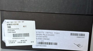 Кожаные сандалии без шнуровки Bottega Veneta Burned Orange за 620 долларов США 10 США (40) 578372 