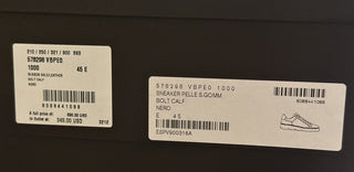 NIB $ 690 Bottega Veneta Herren-Turnschuhe aus Kalbsleder in Schwarz 12 US (45 Euro) 578298 