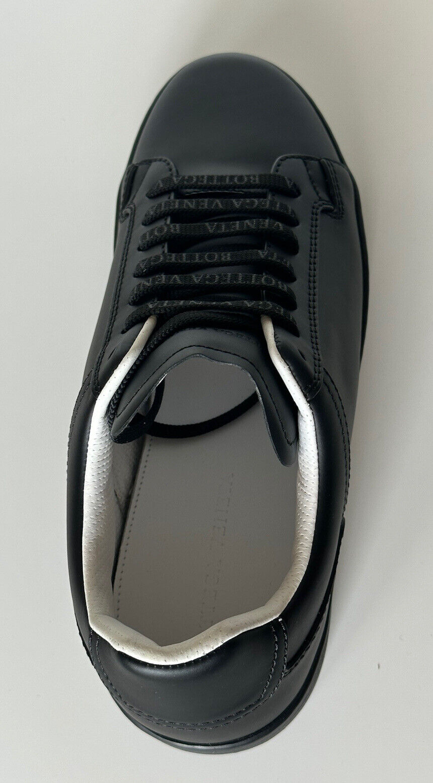 NIB $690 Bottega Veneta Men's Calf Leather Black Sneakers 12 US (45 Euro) 578298