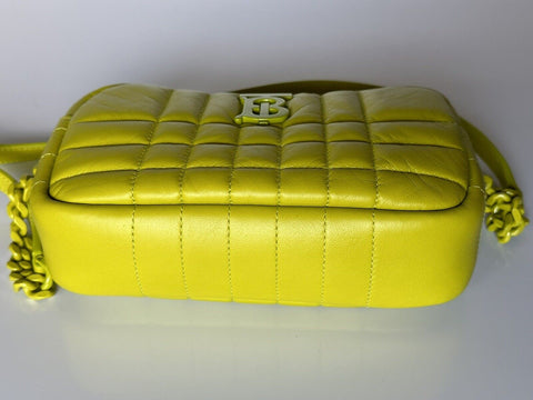 NWT $1250 Burberry Lola TB Маленькая кожаная сумка через плечо Vivid Lime 8052246 Италия 
