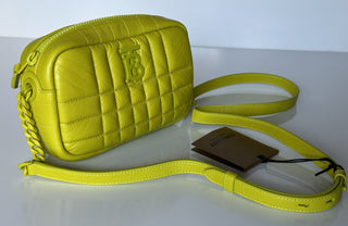 NWT $1250 Burberry Lola TB Маленькая кожаная сумка через плечо Vivid Lime 8052246 Италия 