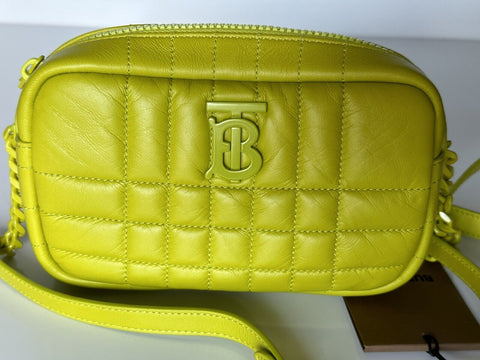 NWT $1250 Burberry Lola TB Маленькая кожаная сумка через плечо Vivid Lime 8052246 Италия 