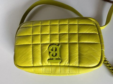 NWT $1250 Burberry Lola TB Маленькая кожаная сумка через плечо Vivid Lime 8052246 Италия 