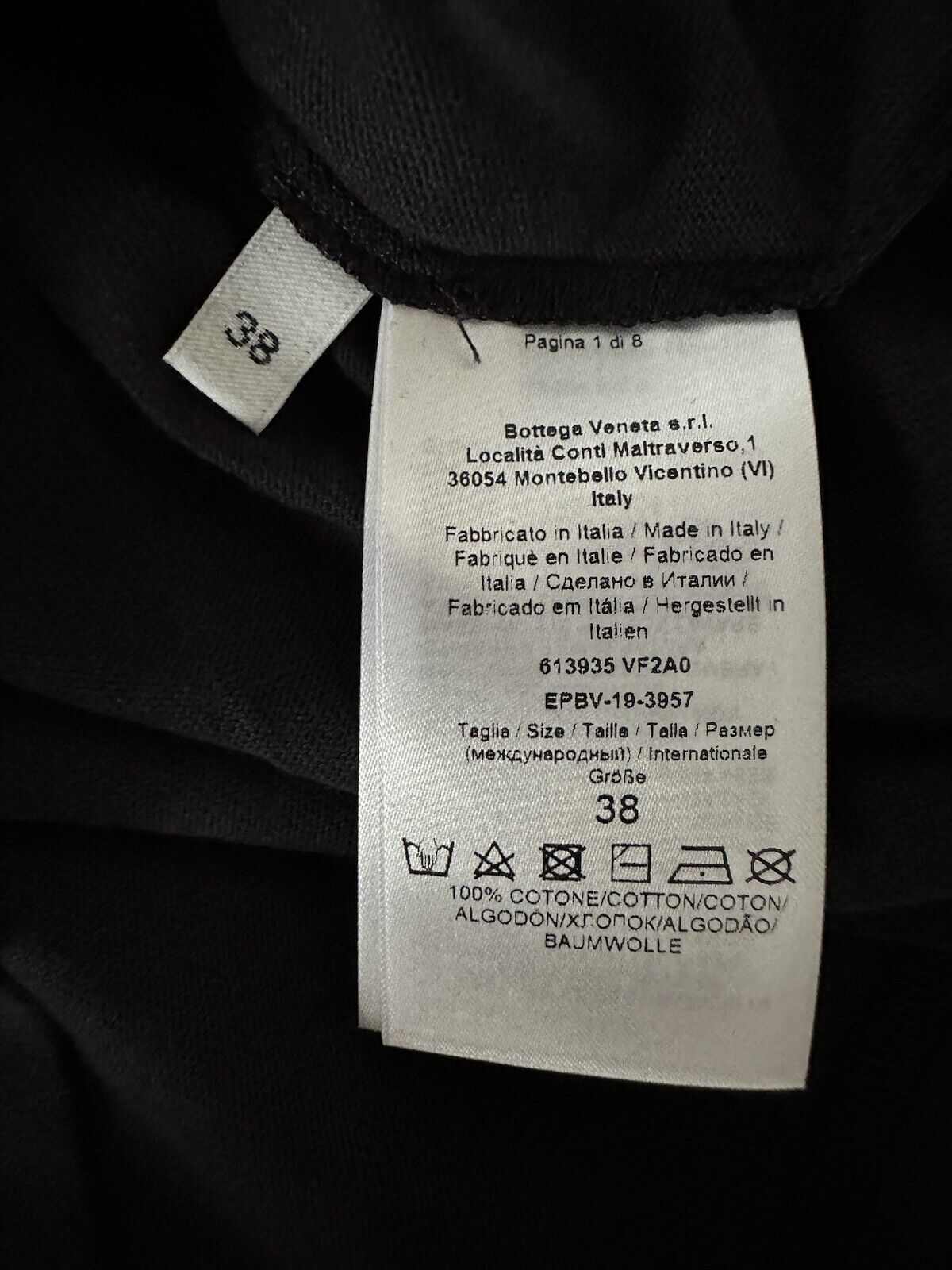 NWT Bottega Veneta Women's Sunset Light Cotton Top T-shirt Size 38 613935