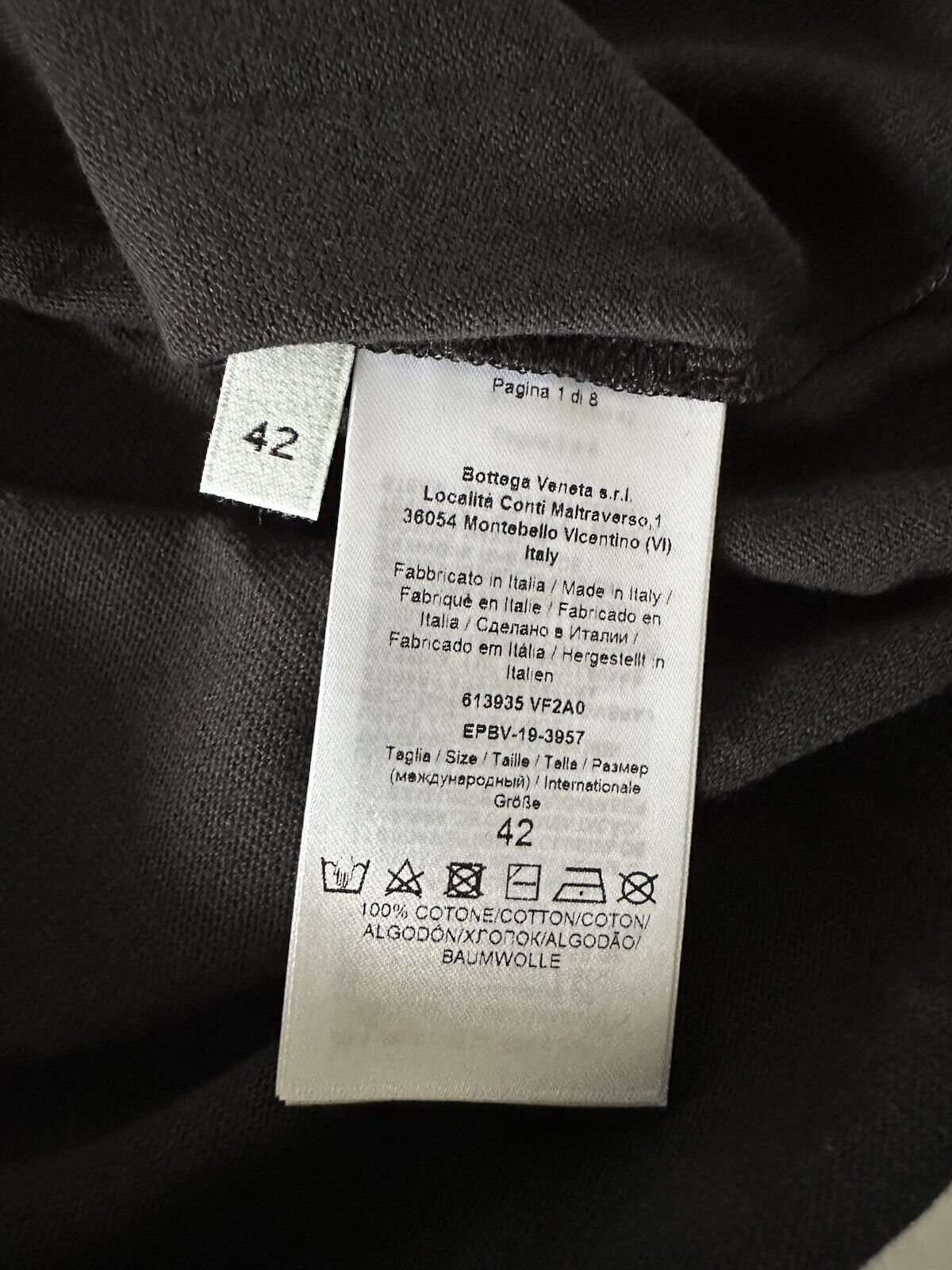 NWT Bottega Veneta Damen Sunset Light Cotton Top T-Shirt Größe 42 613935