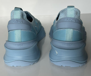 Мужские кроссовки NIB 1050 Fendi Flow из ткани бирюзового цвета 12 США (45 евро) 7E1504 IT 