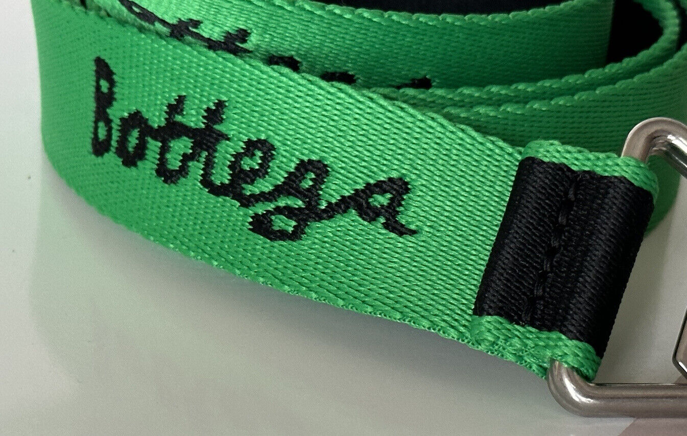 Ткань с логотипом Bottega Veneta Webb, NWT, 490 долларов США /.;'LO, черный/зеленый ремень, один размер 702051 